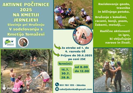 Aktine počitnice na Kmetiji Jernejevi