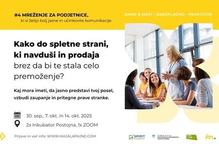 Mreženje za podjetnice: KAKO DO SPLETNE STRANI, KI NAVDUŠI IN PRODAJA