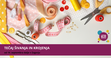 Tečaj šivanja in krojenja v Zagorju