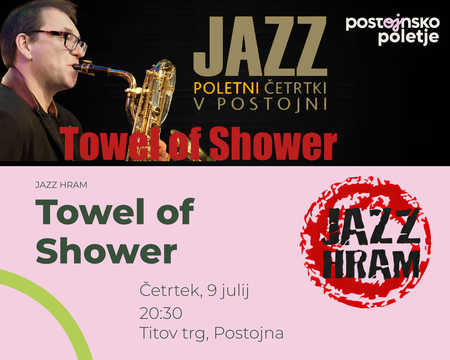 Funk in groove na prvem poletnem jazz četrtku z zasedbo Towel of Shower.