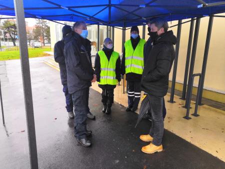 Kakšno je stanje na terenu sta si ogledala tudi župan Igor Marentič in regijski poveljnik CZ Sandi Curk
