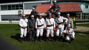 Stara gasilska brizgalna v odlični formi