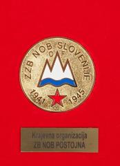 Visoko priznanje postojnski Krajevni organizaciji ZB za vrednote NOB