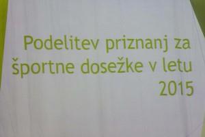 Priznanja Športne zveze Postojna za športne dosežke v letu 2015