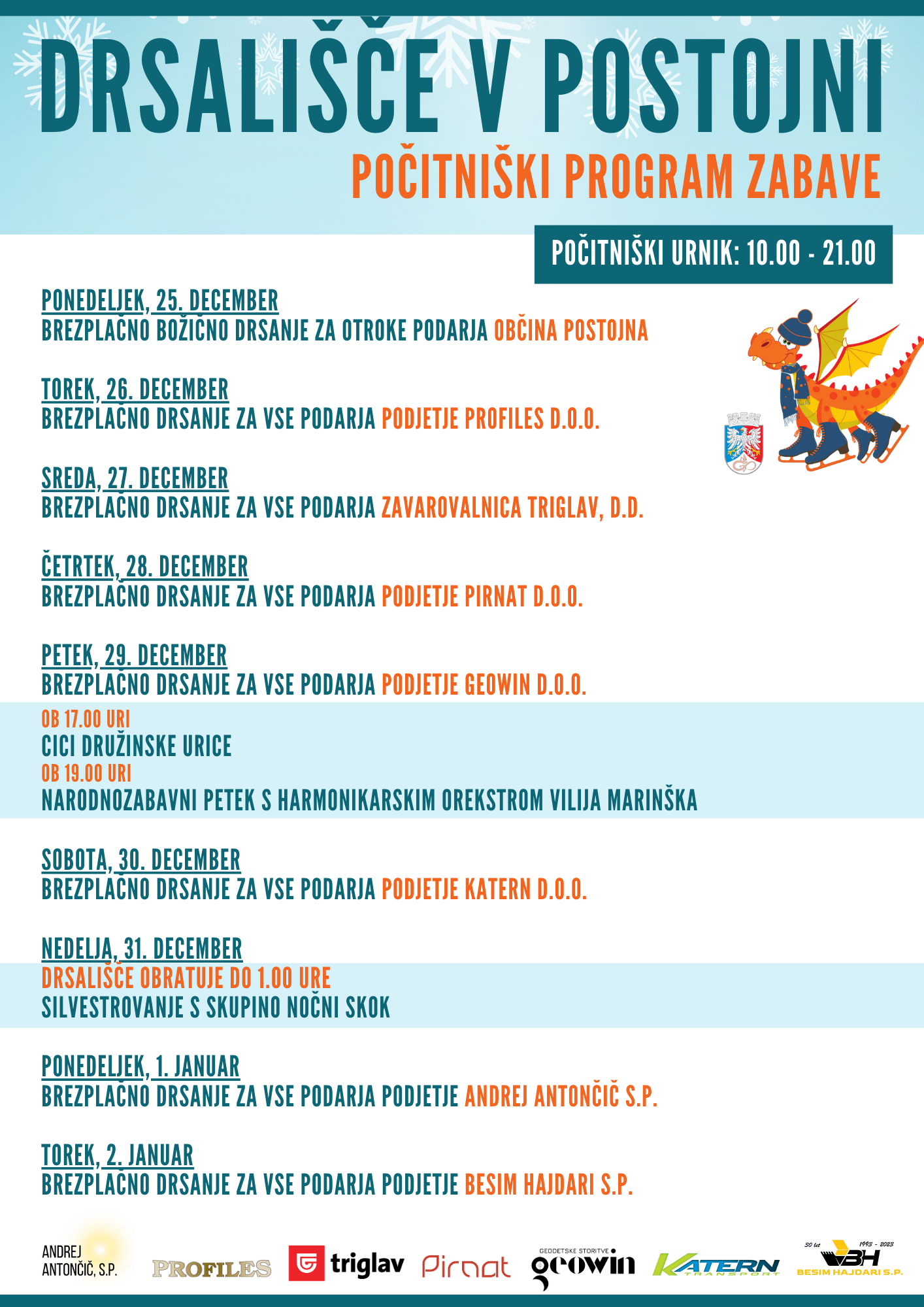 pokroviteljski počitniški teden